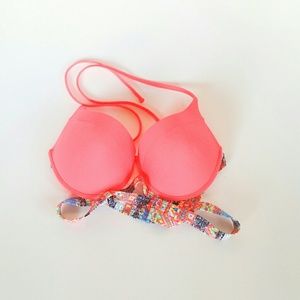 Tini Bikini Padded Underwire Halter Bikini Top XL